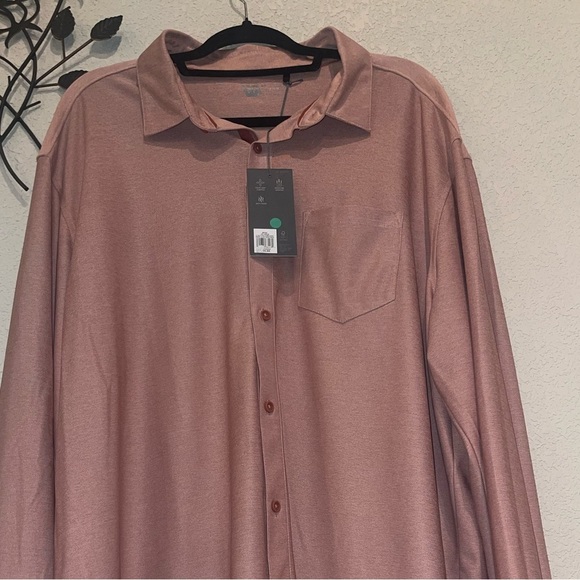 Nwt VRST Menβs Long Sleeve Button Down Shirt Salmon XXL - Picture 5 of 8